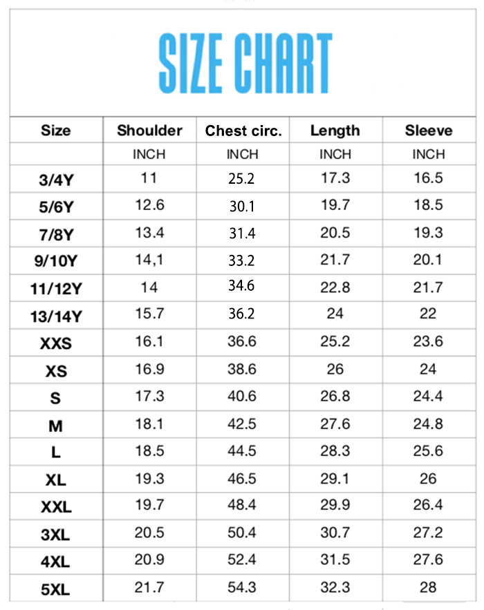 Krinkels - Size chart of some of the characters from