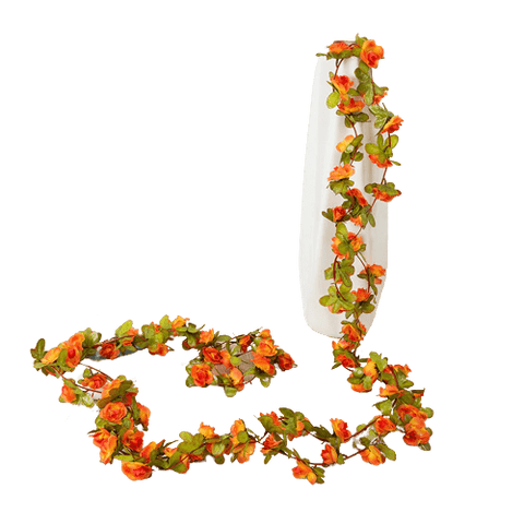 Artificial Orange Clematis Flower Garland