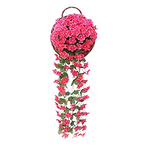 Artificial Pink Flowers Bouquet Drooping Plant