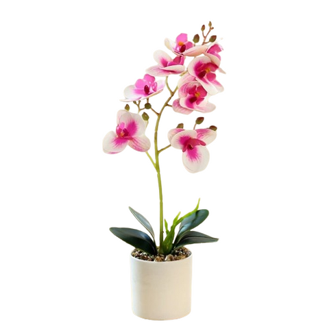 Artificial Pink Orchid Pot