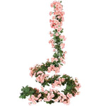 Artificial Pink Rose Garland