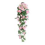 Artificial Pink Roses Drooping Plant