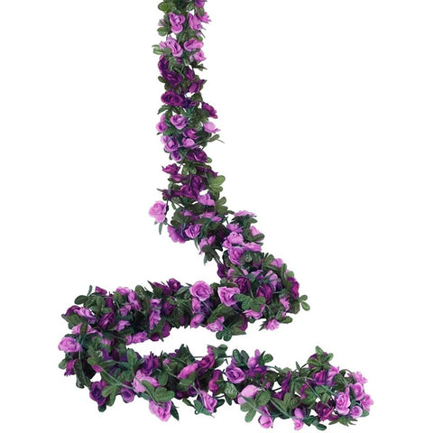 Artificial Purple Rose Garland