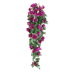 Artificial Purple Roses Drooping Plant