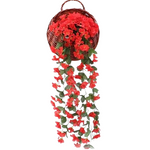 Artificial Red Flowers Bouquet Drooping Plant