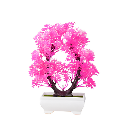 Artificial Dark Pink Bonsai Tree