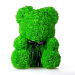 Artificial Green Rose Teddy Bear