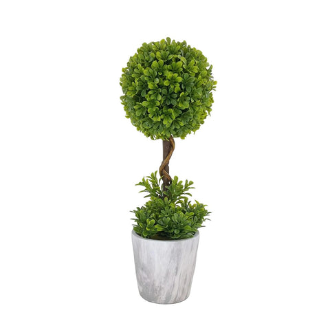 Artificial Light Green Boxwood Pot