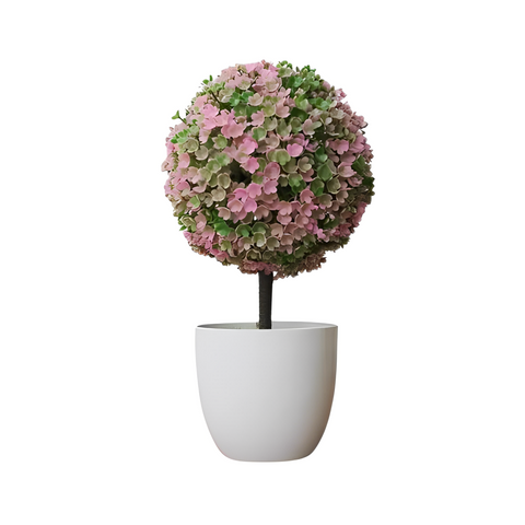 Artificial Pink Boxwood Pot