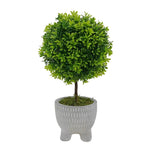 Artificial Round Boxwood Pot