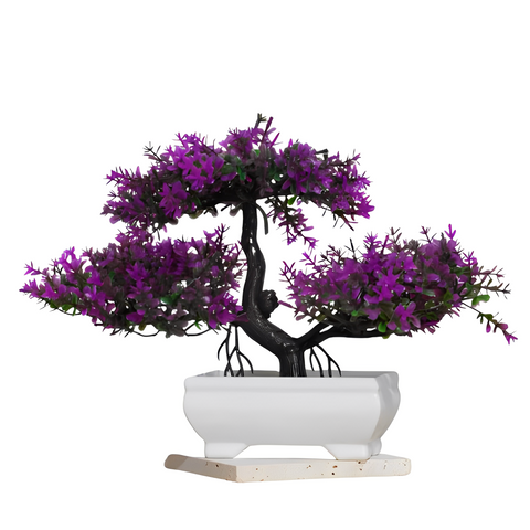 Artificial Violet Flower Bonsai Tree