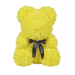 Artificial Yellow Rose Teddy Bear