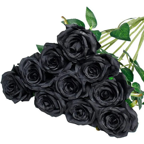 Artificial Black Roses Bouquet