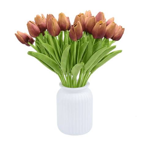 Artificial Brown Tulips Bouquet