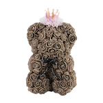 Crown Brown Fake Rose Teddy Bear