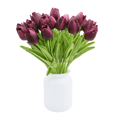 Artificial Dark Red Tulips Bouquet