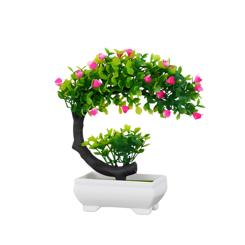 Fake Pink Flower Bonsai Tree