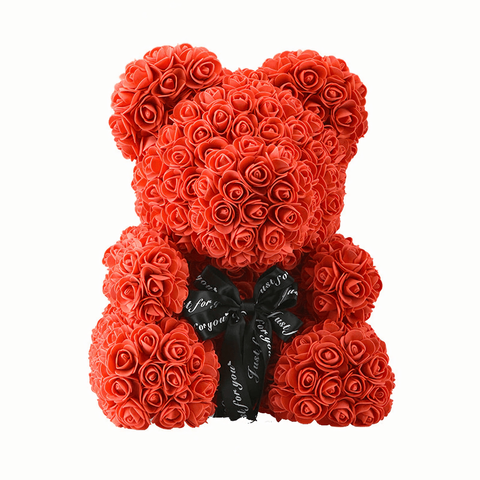 Fake Romantic Rose Teddy Bear