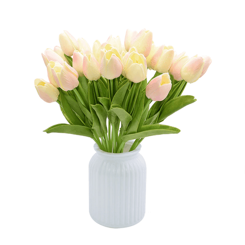 Artificial Light Rose Tulips Bouquet