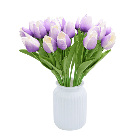 Artificial Light Violet Tulips Bouquet