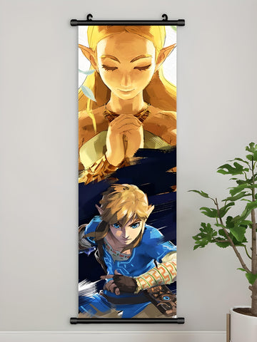 Link And Princess Zelda Wall Art