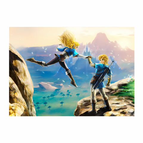 Princess Zelda And Link Painting