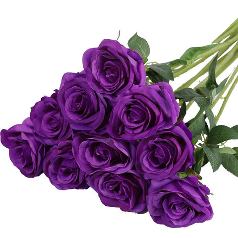 Artificial Violet Roses Bouquet