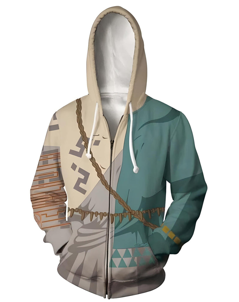 Zelda Tears Of The Kingdom Zip Up Hoodie Zelda Shop