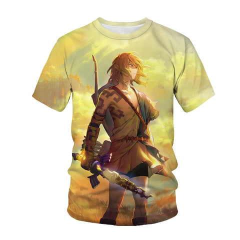 Zelda TOTK Link And Master Sword T-Shirt