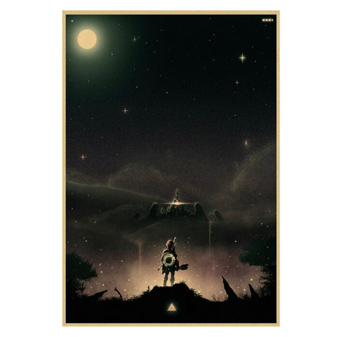 Zelda Landscape Night Poster